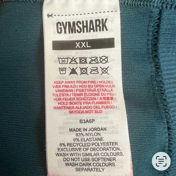 Gymshark Teal Sweat Seamless Sculpt Leggings SZ XXL Workout Gym Stretch Support - Picture 6 of 6